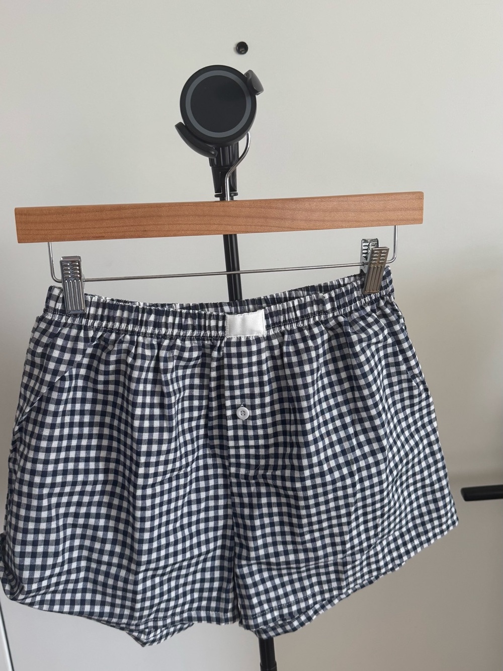 Classic Navy Gingham Women’s Shorts